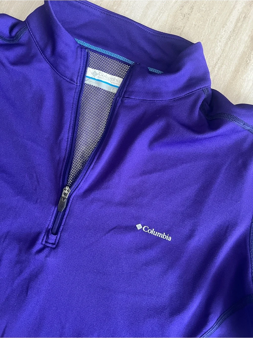 Columbia Omni-Heat Purple Long-Sleeve Quarter-Zip Pullover - Picture 2 of 4